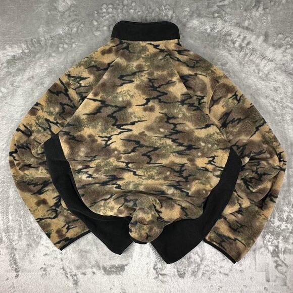 Deadstock Volcom Error 92 Dark Khaki Camo 1/4-zip Fleece Pullover Sweatshirt M - Picture 2 of 7